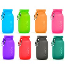 Bubi Bottle 부비바틀 접이식 실리콘 물병 415ml, Pink