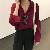 협력브랜드 스타일리쉬한 베이직 데일리 페미닌 카라 블라우스