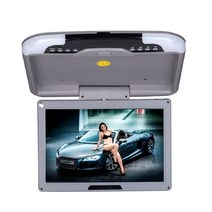 차량용 천장 모니터 13 인치 LCD TFT 자동차 천장 모니터 뒤집기 지붕 마운트 LED 디지털 와이드 스크린, 01 Black