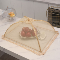 깔끔 레트로 레이스 반찬보 밥상보, 깔끔 사각, 1개