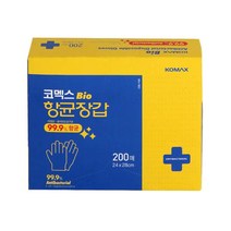 코멕스 바이오 항균장갑 200매 24x28cm 위생장갑 일회용 장갑