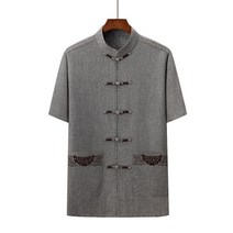 칠나무 남성 스님 반팔 리넨 절복 승복 계량한복 캐주얼 세트BMX26