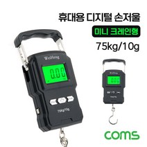 휴대용 미니 손저울 여행가방 무게 측정 75kg TB436, 1개