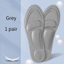 메모리폼깔창 스포츠 4d memory foam orthopedic insoles for shoes women men flat feet 아치 지원 마사지 족저 근막염 패드, 그레이미 35-39