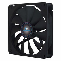 Kingwin 120mm 무소음 팬 컴퓨터 케이스 채굴기 CPU 쿨러 냉각 용도 긴 수명의 베어링 탁월한 통풍 제공 블랙 CF-012LB, CF-014LB