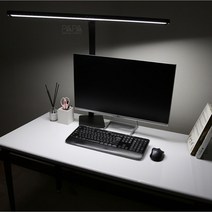 스탠드형 디자이너 와이드 조명 책상 업무용 LED, 와이드800, 블랙
