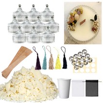 소이캔들 만들기 세트 크리스탈 메리고투명 10개 캔들 향초만들기 DIY, 메리고투명80 x 20개 세트