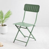 피파 체어 2개 접이식 야외 철재 카페 간이 의자, 그린