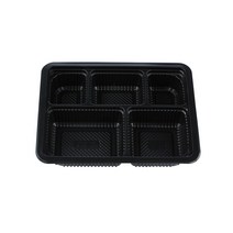 쿡앤락 5칸미니도시락용기, 10개_검정