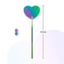 하트거울 다기능 속눈썹 검사 거울 라운드달심장사각형 모양 스테인레스 스틸 핸들 전문 메이크업 도구, 금