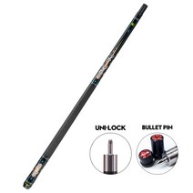 CRICAL 큐 싱글 버트 유니록/총알 3/8*8 전체 큐가 아닌 방사형 핀 조인트, 06 Uniloc 6