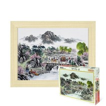퍼즐피플 동양화 직소퍼즐 모음, 장가가는 날 1000P 액자포함(우드미송), 퍼즐유액 포함, 1000p