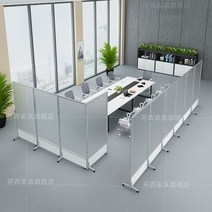 사무실 아크릴 투명 파티션 칸막이 간이 학교 이동식, 폭 1m x 높이 1.8m -불투명 -접이식