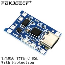 마이크로 타입-c USB 5V 1A 18650 TP4056 리튬 배터리 충전기 모듈 보드 보호 이중 기능 이온 10 개, 18650 TYPE-C USB
