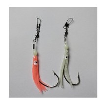 도미노-왕대구 꼴뚜기 지깅낚시 세이코바늘 외바늘4개입