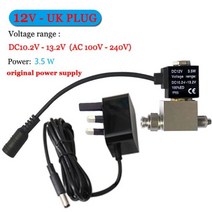 수족관 CO2 레귤레이터 마그네틱 솔레노이드 키트 DIY 어항 CO2 버블 카운터 제어 시스템 압력 감속기 체크 밸브 DC 12V, solenoid valve UK_CGA320