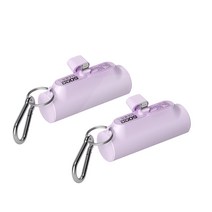 팬톤 미니 거치대 도킹형 보조배터리 5000mAh, Dreamy Purple+Dreamy Purple, PTPB-01(8핀)