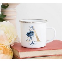 머그컵 맞춤형 커피 머그잔 개인 맞춤 에나멜 컵 초기 이름 생일 어머니의 날 결혼식 약혼 선물 신부 들러리, [26] Z