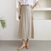 기타 바보사랑[옷자락]여자 오버랩 A라인 솔리드 소라색 월남치마 롱스커트[무료배송]