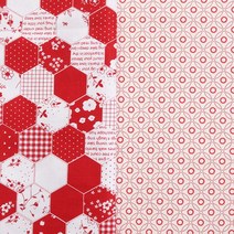 퀼트 천원단 라일리브레이크 면프린트 수입원단 - 레드 핫, C11681-RED