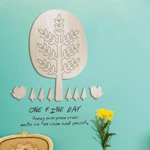 아트박스/디자인베이 [우드스티커] 어느멋진날 (반제품) - 입체우드 월데코 포인트 우드스카시 벽장식, 반제품(우드)＋블랙(시트)