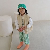 스엔스텔라 테리단가라팬츠 봄 키즈 핀턱 고무줄바지