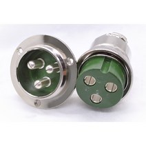 항공잭 40MM 날개타입 K-40-3핀 플러그 국내생산 원형커넥터 써큘러커넥터, 01_케이블, 1개