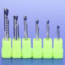 10pcs 3.175/4/5/6/8mm AAA 왼쪽 나선형 밀링 커터 다운 컷 원 플루트 라우터 비트 CNC 엔드 밀 카바이드 밀링 커터, 10Pcs 6x28
