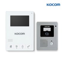 코콤 비디오폰 인터폰 4선 아날로그 방식, KCV-434 화이트 + 현관벨 세트