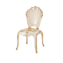 북유럽 투명 화장대 공주의자 아크릴 등받이 크리스탈 체어, 투명 손잡이 없는 심플