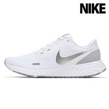 나이키 우먼스 운동화 레볼루션5 화이트실버 BQ3207-100