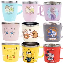 산리오컵 스텐 손잡이컵 머그 물컵 물잔 9종 아동 어린이용 유아컵 우유컵, 01-스밋코구라시-민트 스텐컵