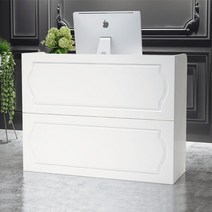 매장 업소용 카운터 입식 테이블 계산대 프런트 캐비닛 안내데스크, 웜 화이트 북유럽 + 100x38x90cm