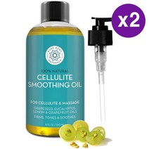 퓨어 바디 내츄럴 셀룰라이트 마사지 스무딩 오일 240ml 2 팩 Pure Body Naturals Cellulite Smoothing Oil