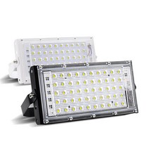 50w led 홍수 빛 ac 220v 230v 240v 야외 서치 라이트 스포트라이트 ip65 방수 프로젝터 가로등 조경 조명, 따뜻한 화이트, 흰 껍질, 협력사