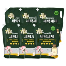 컨센서스 패밀리 세탁세제 베이비로션 리필, 2.1L, 6개