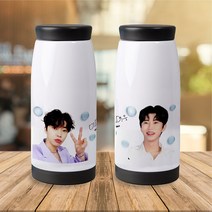 히어로굿즈 임영웅 포토 텀블러 소장용 선물용, 블랙