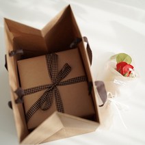 빼빼로꽃포장 빼빼로데이 비누꽃다발 선물포장 2 type, B타입(빼빼로10개+한송이+크라프트쇼핑백)