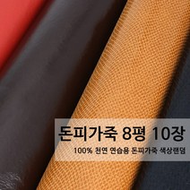 [100%천연가죽] 돈피 가죽 8평 10장 연습용가죽/자투리가죽/가죽공예/색상랜덤, 밝은색