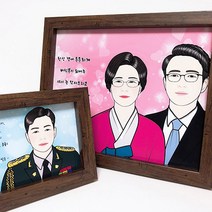 부모님 감사패 퇴직 환갑 제작 칠순 어머니 아버지 선생님 그림 상패 팝아트 캐리커쳐 생신선물, 1인, 일반팝아트 우드액자 2호