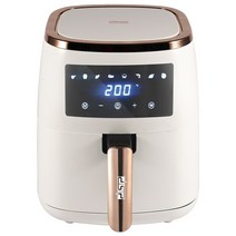 튀김기 가정 미니 소형 전기 튀김 5.5l 다기능 에어 프라이어 용 1500w 자동 오븐 프라이팬, 하얀, 영국