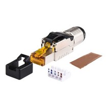 산업용 Cat6A Cat7 Cat8 툴리스 필드 종단 플러그 차폐 RJ45 빠른 설치 커넥터 크림핑 도구 필요 없음, Cat7 (metal boot)_15 pcs