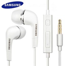 전화 이어폰 & 헤드폰Samsung-ehs 64 스마트폰 헤드셋 내장 마이크 3.5mm 유선 이어폰 삼성 화웨이 샤오미, 01 white no box