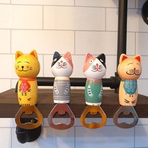 귀엽고 실용적인 나무재질 고양이 자석 오프너_2023699EA, 쿠팡 2.그레이