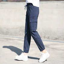 여성 여름 조거 데일리 팬츠 꿀스판 밴딩 카고 포켓 or 뒷 포켓