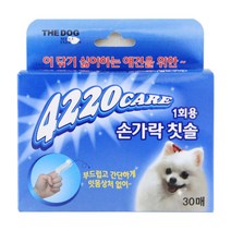 더독 4220 강아지 손가락 칫솔 30매, 단품