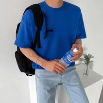 20칼라 특양면 어깨 넓고 비침없는 오버핏 코디만능 특양면 두툼한 레이어드 여름 반팔티 5395