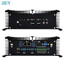 미니PC 팬리스 XCY-팬리스 산업용 미니 PC i7 8550U i5 8250U 듀얼 이더넷 GPIO RS232/422/485 Wi-Fi 4G LTE HDMI VGA 8xUSB 윈, [04] NO RAM NO SSD, [01] Intel Core i7-8550U