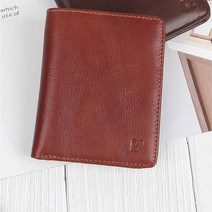 Escariar 소가죽 남성 중지갑 B(라이트브라운) 모던지갑 트렌드 심플디자인