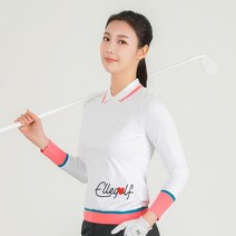 엘르골프 엘르골프 밑단 배색포인트 티셔츠(여)_6F25207